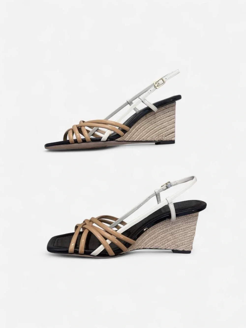 [New] Tory Burch multi strap 75mm wedge sandals US 7